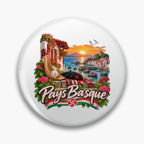 Item preview, Basque Country Sunset – Coastal Harbor and Fishing Boats designed and sold by Gino64.