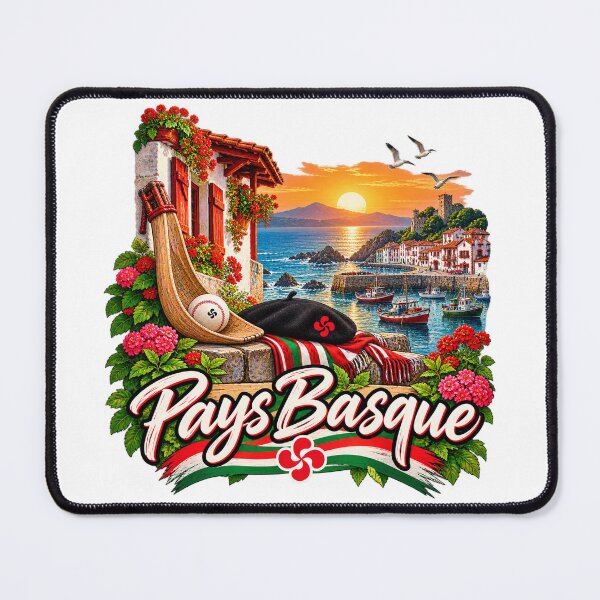 Item preview, Basque Country Sunset – Coastal Harbor and Fishing Boats designed and sold by Gino64.