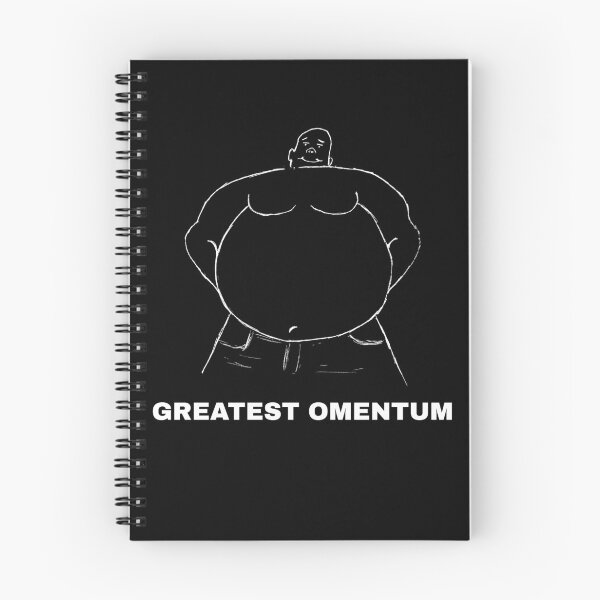 Item preview, Greatest Omentum: Funny Anatomy Belly Pun (Dark-mode) designed and sold by wordworking.
