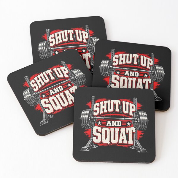 Item preview, Shut Up And Squat Funny Gym Workout Bodybuilding Weightlifting designed and sold by Photo-Sphere101.