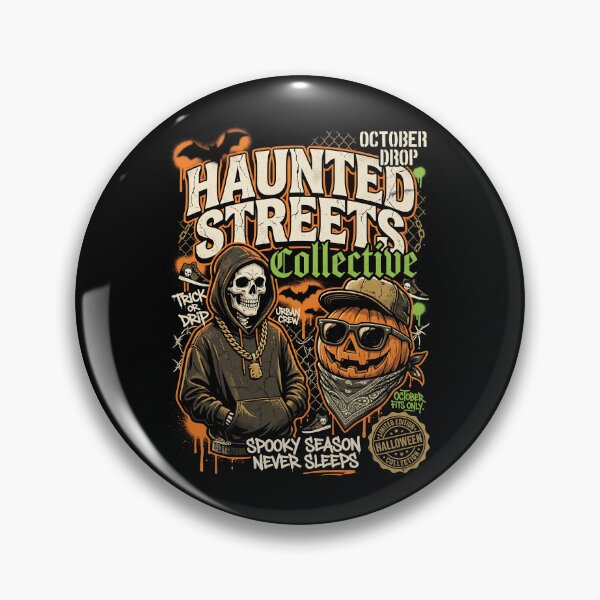 Artikelvorschau, Halloween-Shirt von Haunted Streets Collective mit urbanem Skelett und coolem Kürbis entworfen und verkauft von Trendsecne.