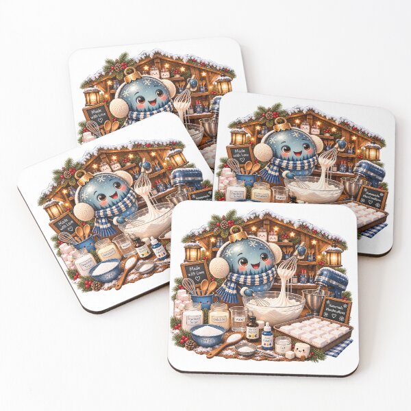 Item preview, Blue Christmas Bauble - Homemade Marshmallows for Christmas designed and sold by DoreenGehrkeArt.
