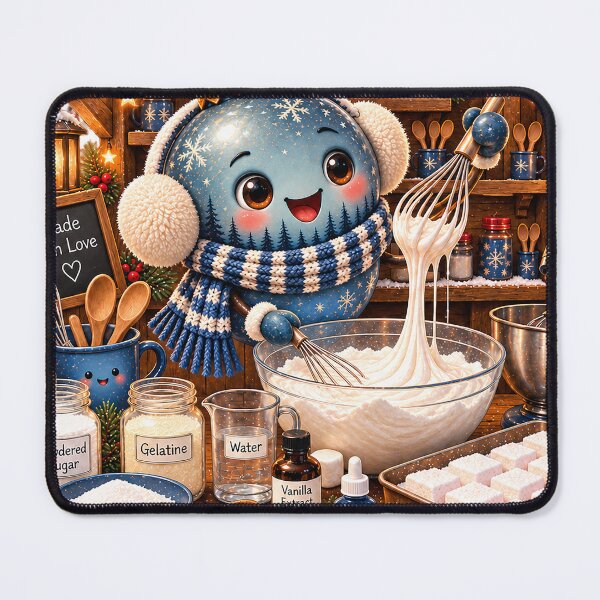 Item preview, Blue Christmas Bauble - Homemade Marshmallows for Christmas designed and sold by DoreenGehrkeArt.