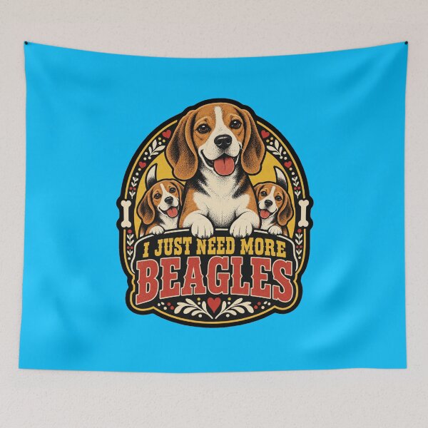 Item preview, I Just Need More Beagles Funny Dog Lover Quote Art Design designed and sold by fantasticdesign.