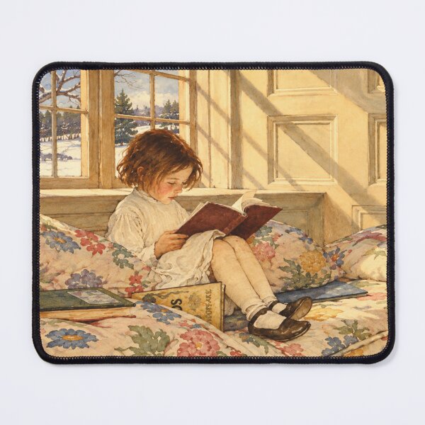 Item preview, Vintage Reading Girl Wall Art, Picture-Books in Winter, Jessie Willcox Smith Illustration designed and sold by RickE.