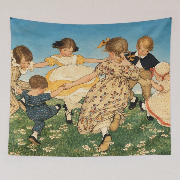 Item preview, Ring Around the Rosie Wall Art, Vintage Children Playing Illustration, Jessie Willcox Smith Print designed and sold by RickE.