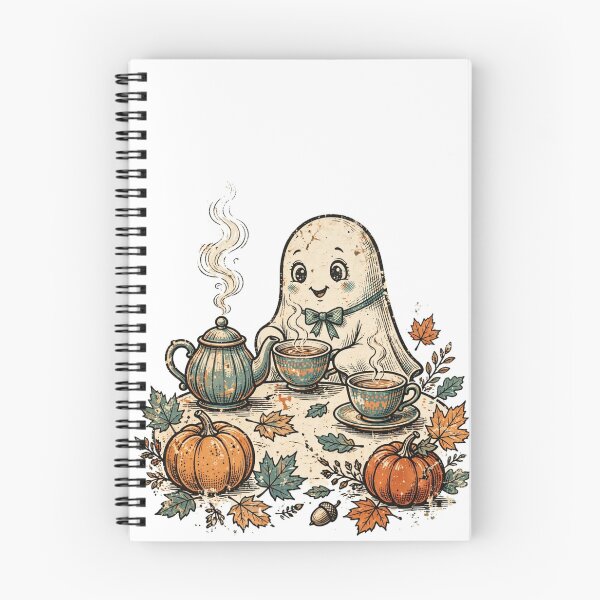 Item preview, Steeped in Spooky Cute Ghost Tea Party T-Shirt — Halloween Tea Lover designed and sold by AASU247.