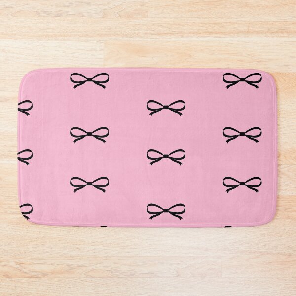 Item preview, Hand-drawn black bows cute coquette aesthetic pastel pink pattern designed and sold by katemaxi.