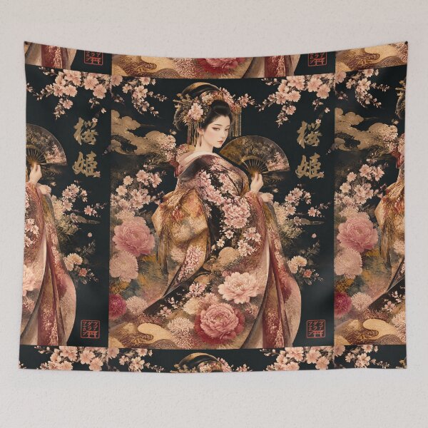 Item preview, Imperial Sakura Geisha | Japanese Cherry Blossom Woman in Kimono designed and sold by kaxymax.
