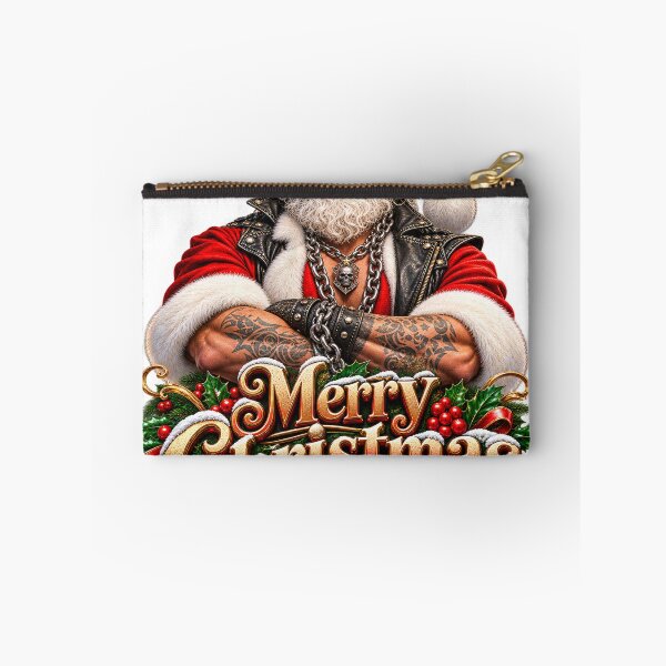 Aperçu de l'œuvre Badass Biker Santa Claus Motorcycle Dark Christmas Design créée et vendue par SunnyDesign82.
