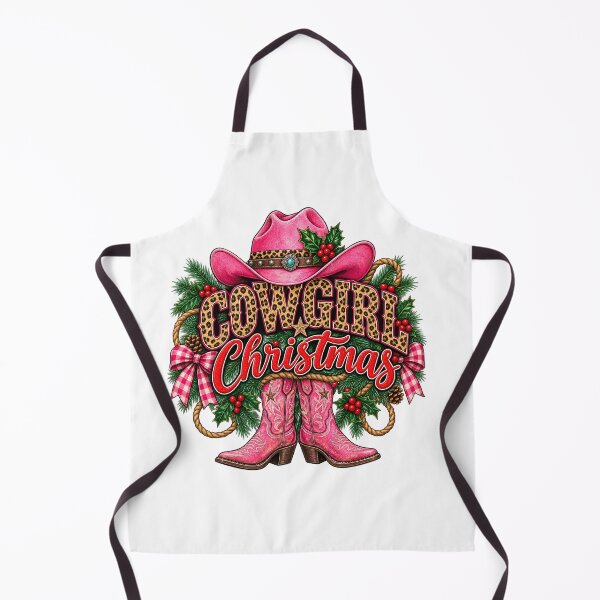 Item preview, Cowgirl Christmas Pink Cowboy Hat and Boots Western Holiday Design designed and sold by CreativeNest Prints.