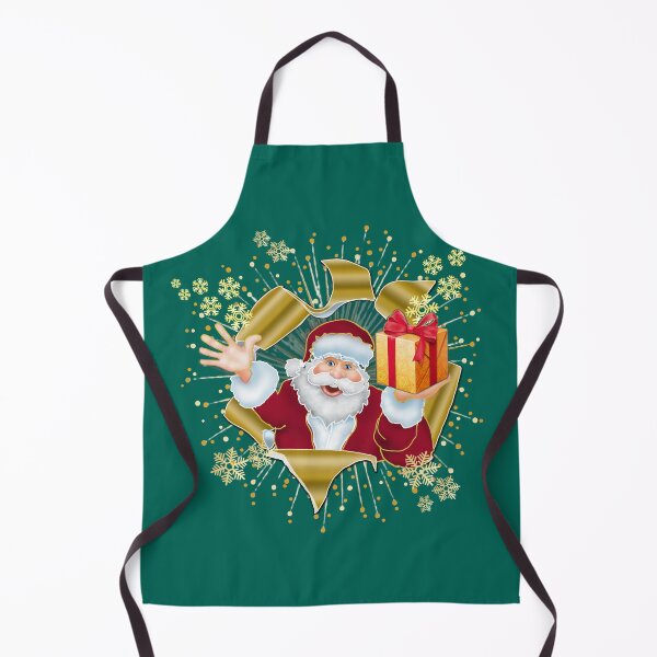 Item preview, Snowy Santa Surprise: 3D Gold Foil Christmas Pop-Out TEAL designed and sold by Art-PraveenRai.
