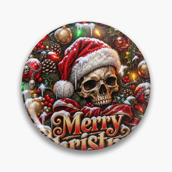 Item preview, Flaming Christmas Wreath Skull Dark Gothic Holiday Design designed and sold by SunnyDesign82.