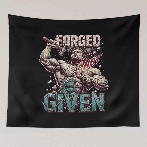 Item preview,  Forged Not Given – Bodybuilding Gym Workout Design, Strength Training & Weightlifting, Muscle Building, Heavy Lifting, Powerlifting, Fitness Motivation, Progressive Overload, Gym Lover Gift designed and sold by Typologystudios.
