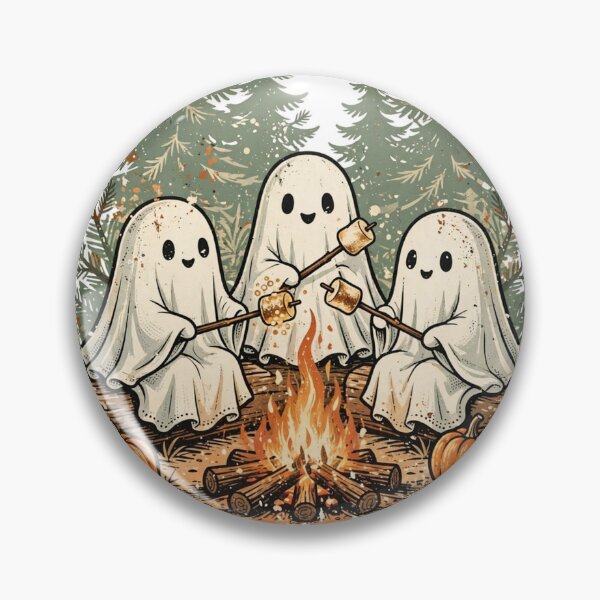 Item preview, Campfire Ghost Story Club Cute Ghost T-Shirt — Halloween Campfire Marshmallow designed and sold by AASU247.