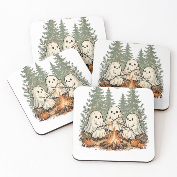Item preview, Campfire Ghost Story Club Cute Ghost T-Shirt — Halloween Campfire Marshmallow designed and sold by AASU247.