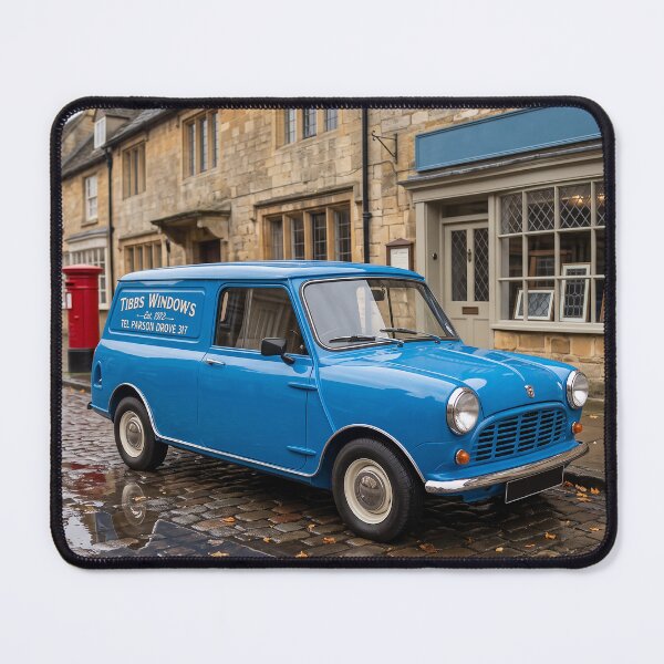 Item preview, Austin Morris Mini Van in Vintage English Village designed and sold by ArtworkNorth.