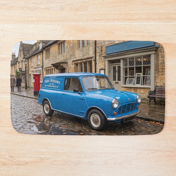 Item preview, Austin Morris Mini Van in Vintage English Village designed and sold by ArtworkNorth.