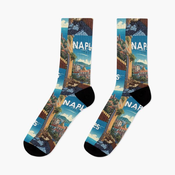 Item preview, Naples Italy Original Custom Travel Tourism Vintage Poster Wall Art Design Tee Shirt designed and sold by Cool Robot Bro..