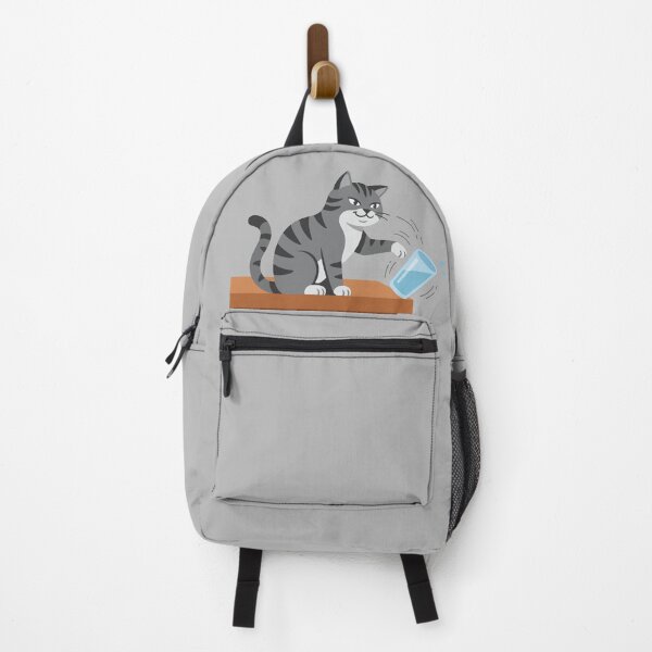 Item preview, Funny Naughty Tabby Cat Knocking Glass designed and sold by AIG - Andrei Ilie Graphics.