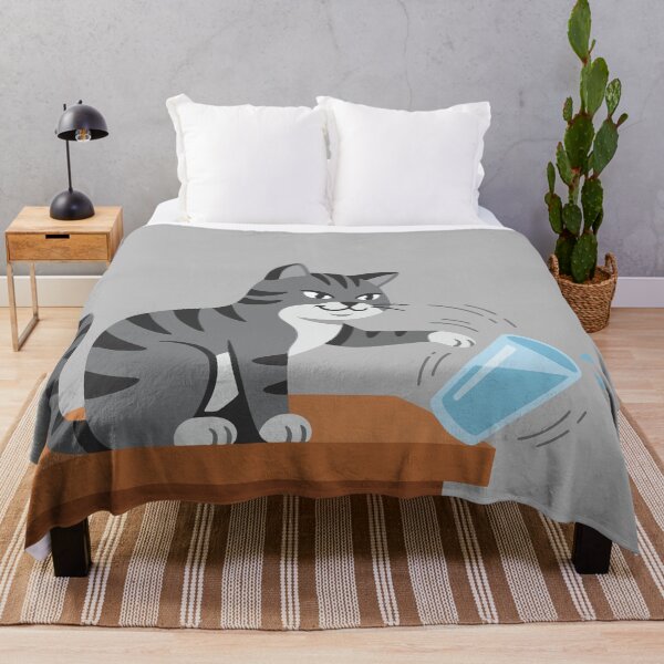 Item preview, Funny Naughty Tabby Cat Knocking Glass designed and sold by AIG - Andrei Ilie Graphics.