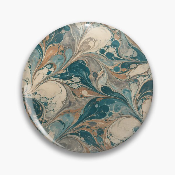 Item preview, Vintage Teal Copper Marbled Paper Swirl Wallpaper Pattern designed and sold by Apex Designs.