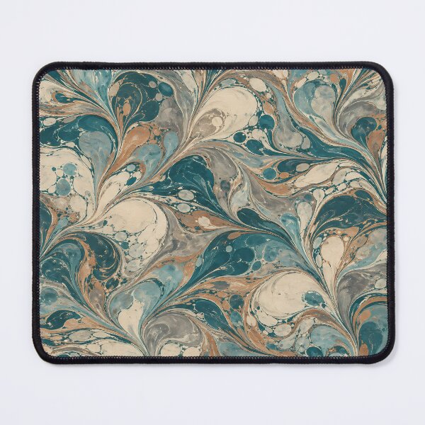 Item preview, Vintage Teal Copper Marbled Paper Swirl Wallpaper Pattern designed and sold by Apex Designs.