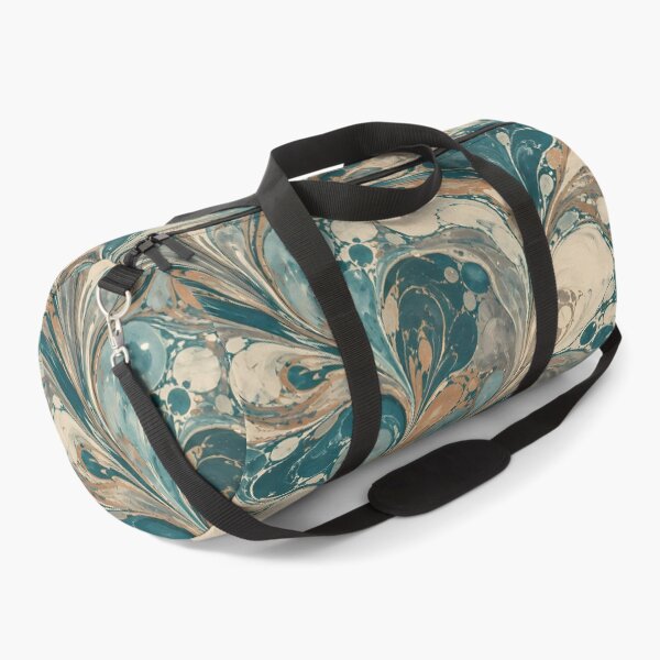 Item preview, Vintage Teal Copper Marbled Paper Swirl Wallpaper Pattern designed and sold by Apex Designs.