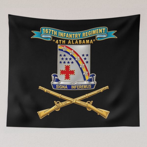 Item preview, Army - 167th Infantry Regiment - DUI w Ribbon - Br - 4th Alabama - 3D - Enhanced designed and sold by Military Insignia Products.