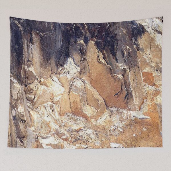 Item preview, John Singer Sargent Marble Quarries At Carrara - Classic Italian Landscape Wall Art Poster designed and sold by lanaverera.
