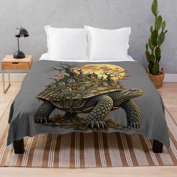 Item preview, Gothic Graveyard Tortoise Under a Golden Full Moon designed and sold by HOUSE OF TIST.