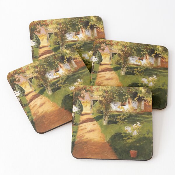 Item preview, John Singer Sargent Millet's Garden - Fine Art Botanical Landscape Exhibition Poster designed and sold by lanaverera.