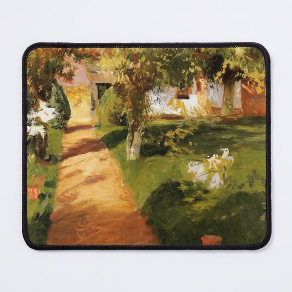 Item preview, John Singer Sargent Millet's Garden - Fine Art Botanical Landscape Exhibition Poster designed and sold by lanaverera.
