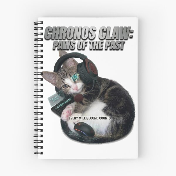 Item preview, Chronos Claw Cyberpunk Gamer Cat Sci-Fi Movie Poster Meme designed and sold by MeliMedO Art.