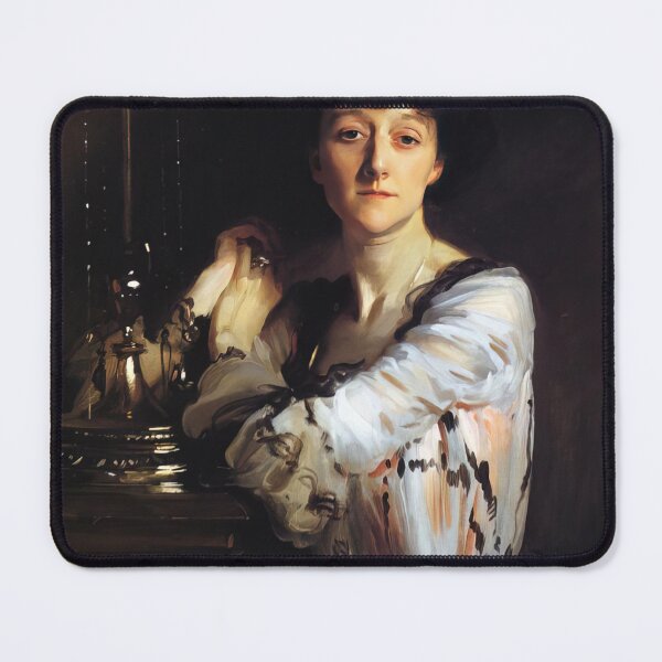 Item preview, John Singer Sargent Mrs Charles Russell - Vintage Fine Art Portrait Exhibition Poster designed and sold by lanaverera.