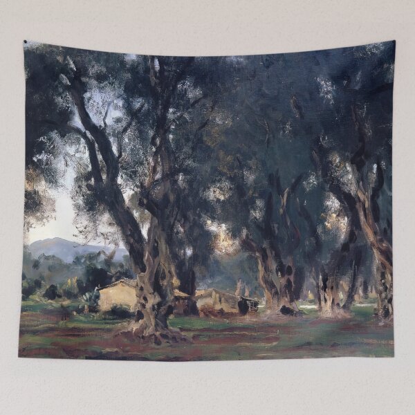 Item preview, John Singer Sargent Olive Trees At Corfu - Vintage Botanical Mediterranean Wall Art Poster designed and sold by lanaverera.