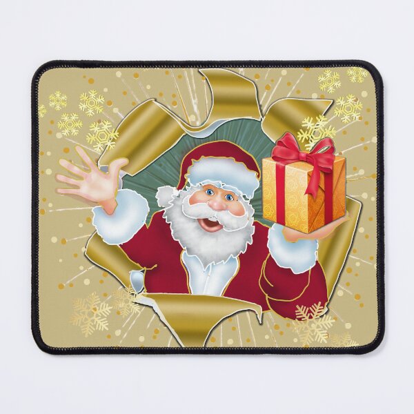 Item preview, Snowy Santa Surprise: 3D Gold Foil Christmas Pop-Out BISCOFF designed and sold by Art-PraveenRai.