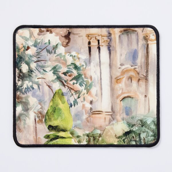 Item preview, John Singer Sargent Palace And Gardens, Spain - Classic Spanish Architecture Painting Art Print designed and sold by lanaverera.
