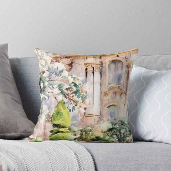 Item preview, John Singer Sargent Palace And Gardens, Spain - Classic Spanish Architecture Painting Art Print designed and sold by lanaverera.