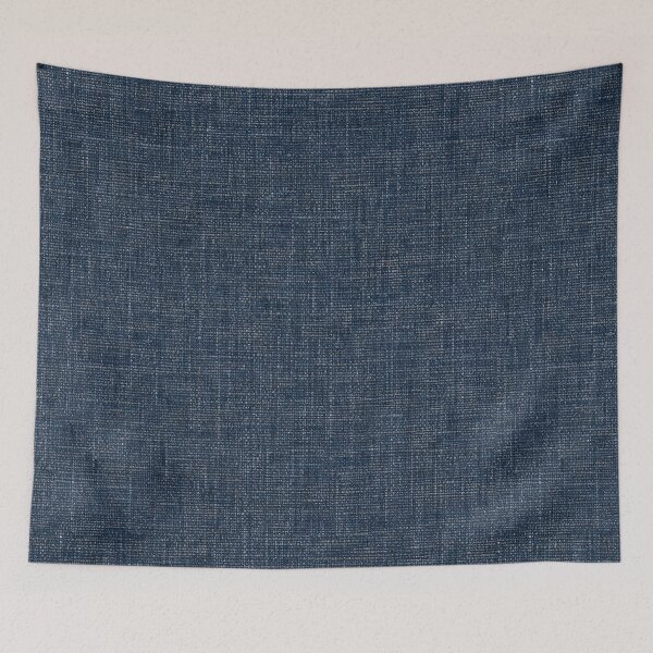 Aperçu de l'œuvre Motif texturé en lin tissé bleu indigo foncé créée et vendue par Apex Designs.