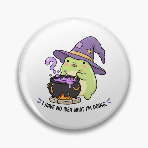 Artikelvorschau, Funny Frog Witch – I Have No Idea What I'm Doing, Cute Halloween entworfen und verkauft von MrDev.
