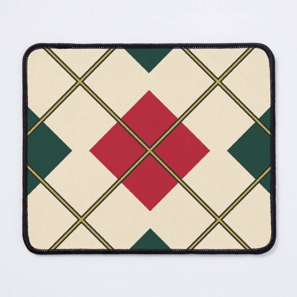 Item preview, Christmas Argyle Pattern in Forest Green Cranberry and Gold designed and sold by 89BLACK.