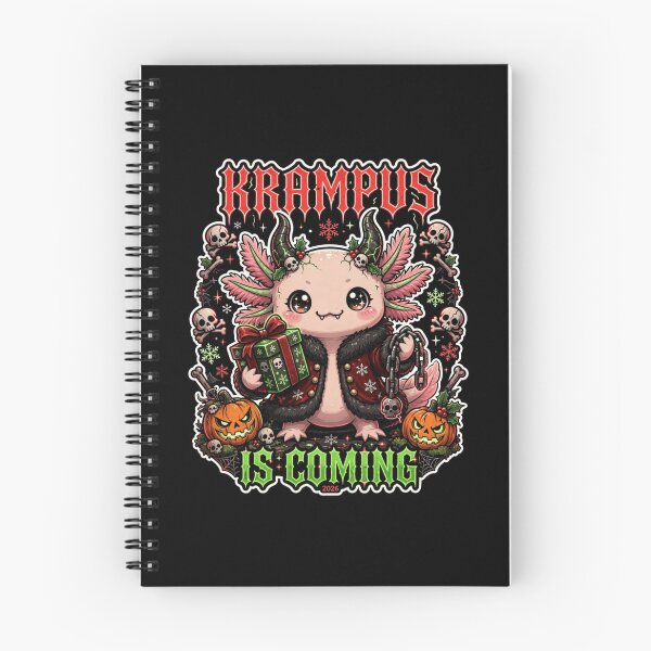 Item preview, Krampus Is Coming Cute Axolotl Krampus Spooky Christmas Holiday 2026 designed and sold by Neon Bones Studio.