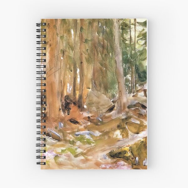 Item preview, John Singer Sargent Pine Forest - Vintage Nature Landscape Wall Art Poster designed and sold by lanaverera.