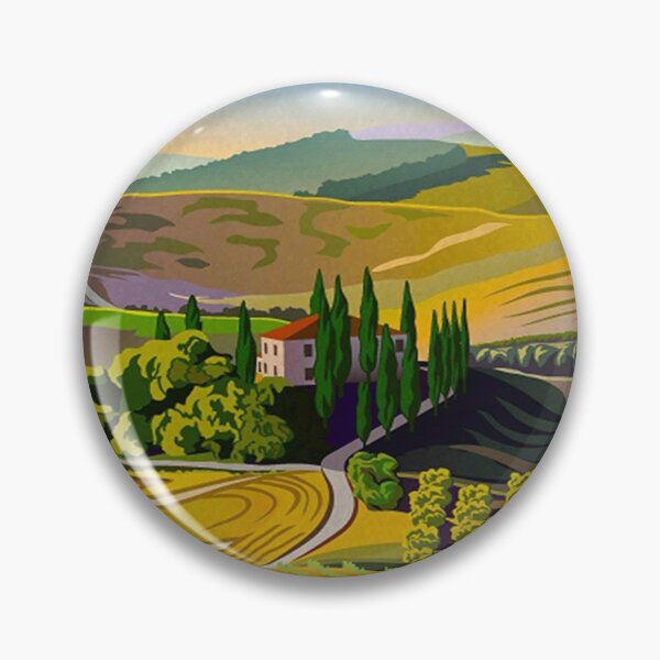 Item preview, Tuscany Poster Original Custom Travel Tourism Vintage Poster Wall Art Design Tee Shirt designed and sold by Cool Robot Bro..
