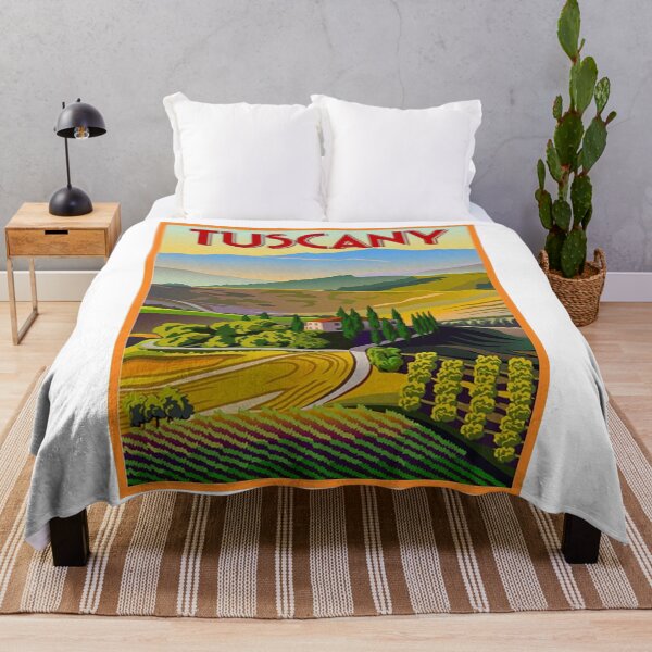 Item preview, Tuscany Poster Original Custom Travel Tourism Vintage Poster Wall Art Design Tee Shirt designed and sold by Cool Robot Bro..
