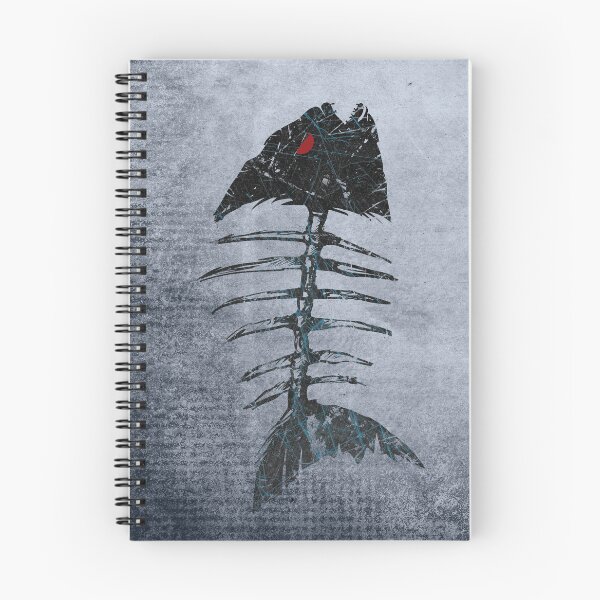 Item preview, Piranha Skeleton Fish Bones BlueGrunge Distressed Punk designed and sold by Ghoul Enterprises.