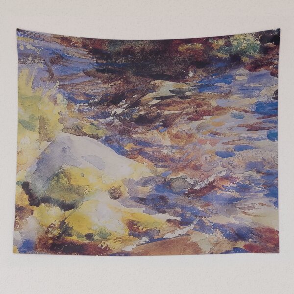 Item preview, John Singer Sargent Reflections Rocks And Water - Vintage Impressionist Landscape Poster designed and sold by lanaverera.