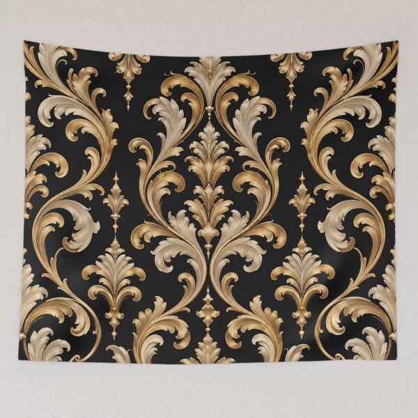 Aperçu de l'œuvre Rococo noir, avoine et or créée et vendue par DesignsByPrnces.