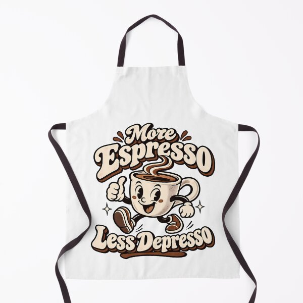 Item preview, More Espresso Less Depresso Funny Retro Coffee Lover designed and sold by Photo-Sphere101.